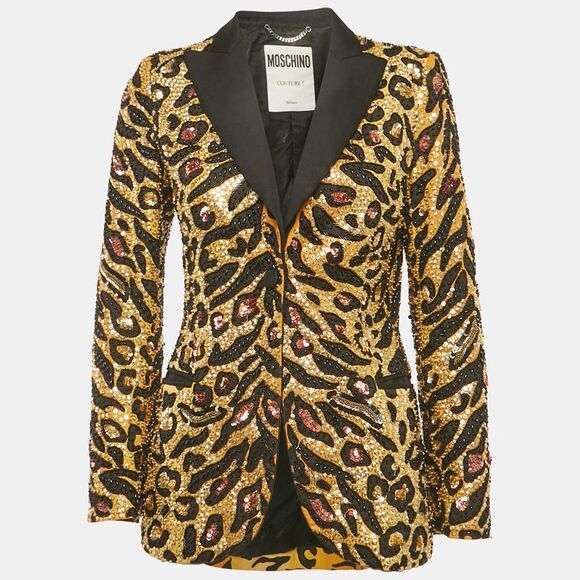 Moschino Jackets & Blazers - Moschino Couture Yellow/black Embellished Jacket S